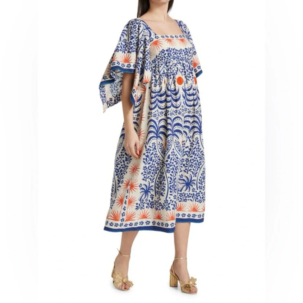 Farm Rio Squareneck Midi Dress - Picture 3 of 6